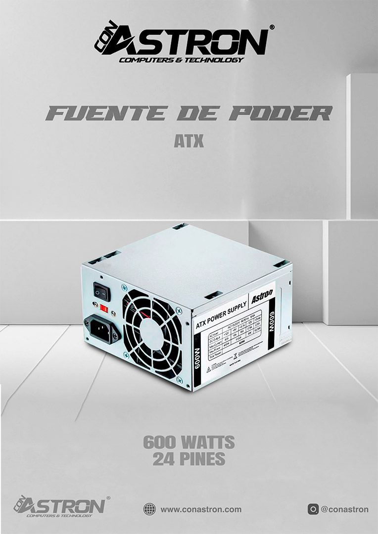 Imagen Fuente de Poder 600w Astron